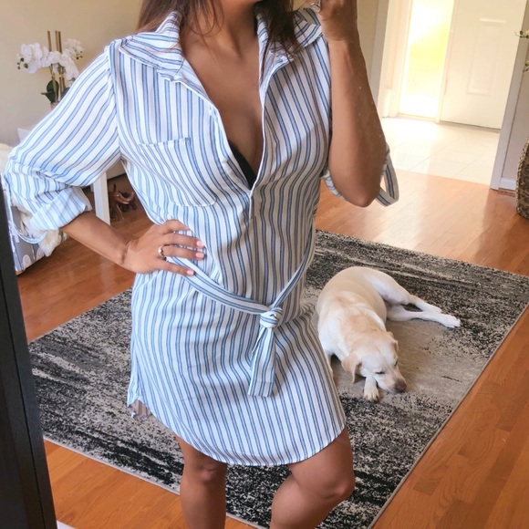 CASSI Striped collard dress - Picture 7 of 7